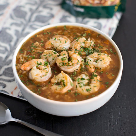 Gumbo Topped with Shrimp - Bear Creek